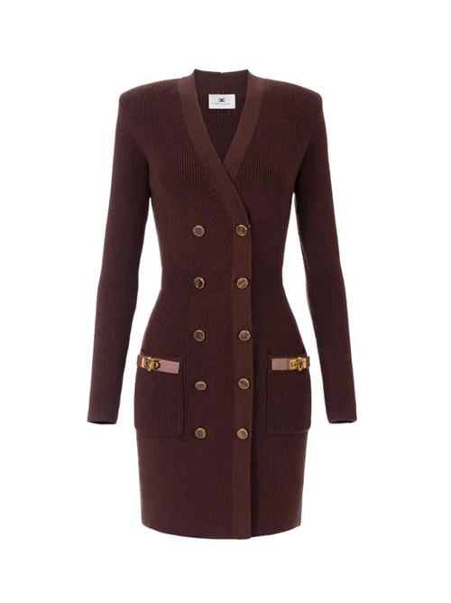 MINI DRESS IN MAGLIA ELISABETTA FRANCHI | AM04S56E2EA3 Coffee